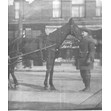 Sam Gryfe with horse-drawn bakery wagon (Hamilton, ON), [ca. 1915]. Ontario Jewish Archives, Blankenstein Family Heritage Centre, item 4517.|This is Sam Gryfe with his horse-drawn bakery wagon, in Hamilton ON.